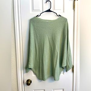 Bat sleeve sweater, slightly oversized. Lightweight, great for spring!